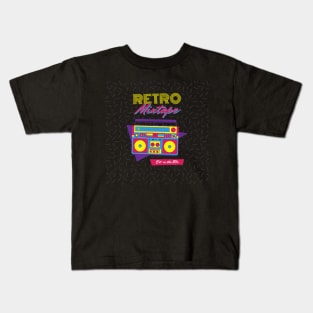 80's Retro Mixtape Design Kids T-Shirt